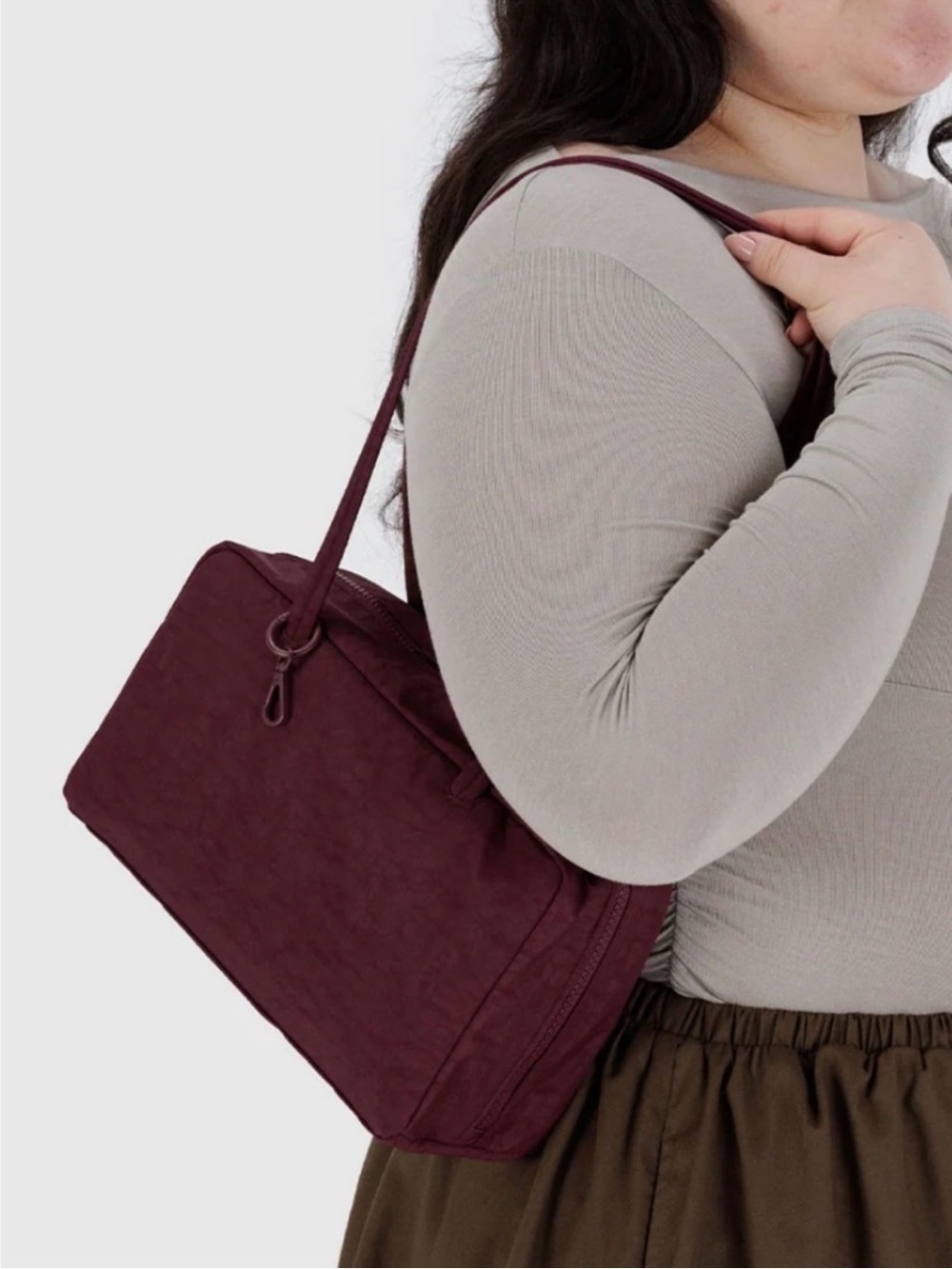 BAGGU Maroon Shoulder Bag